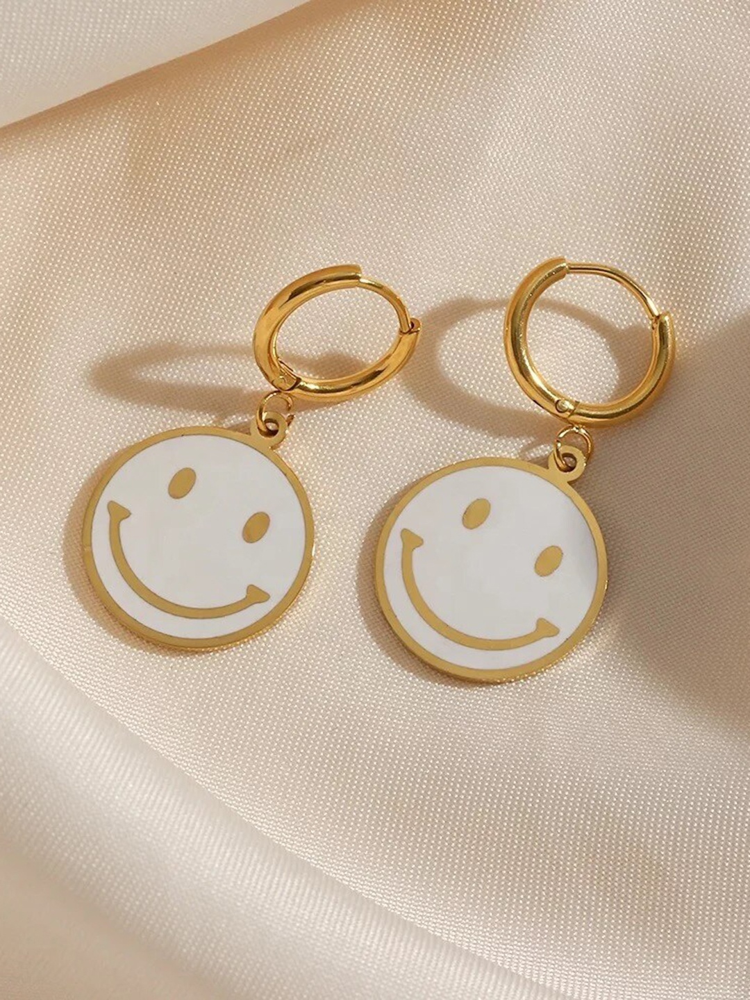 

Inaya White Contemporary Drop Earrings