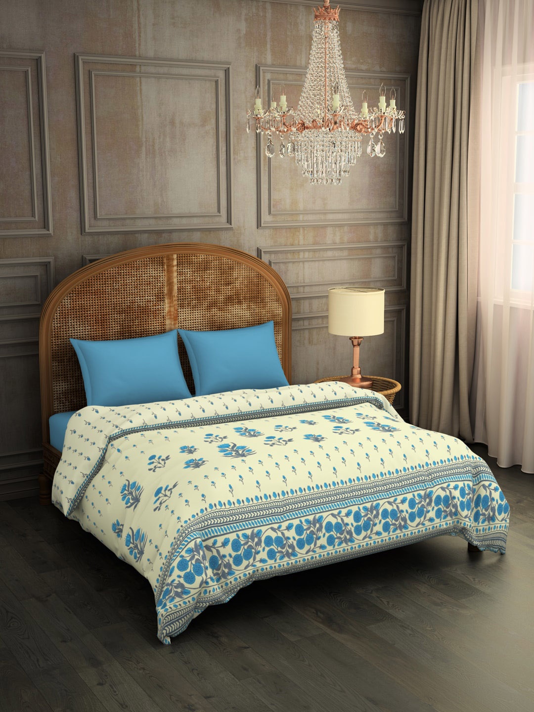 

SPACES Unisex Blue Blankets Quilts and Dohars