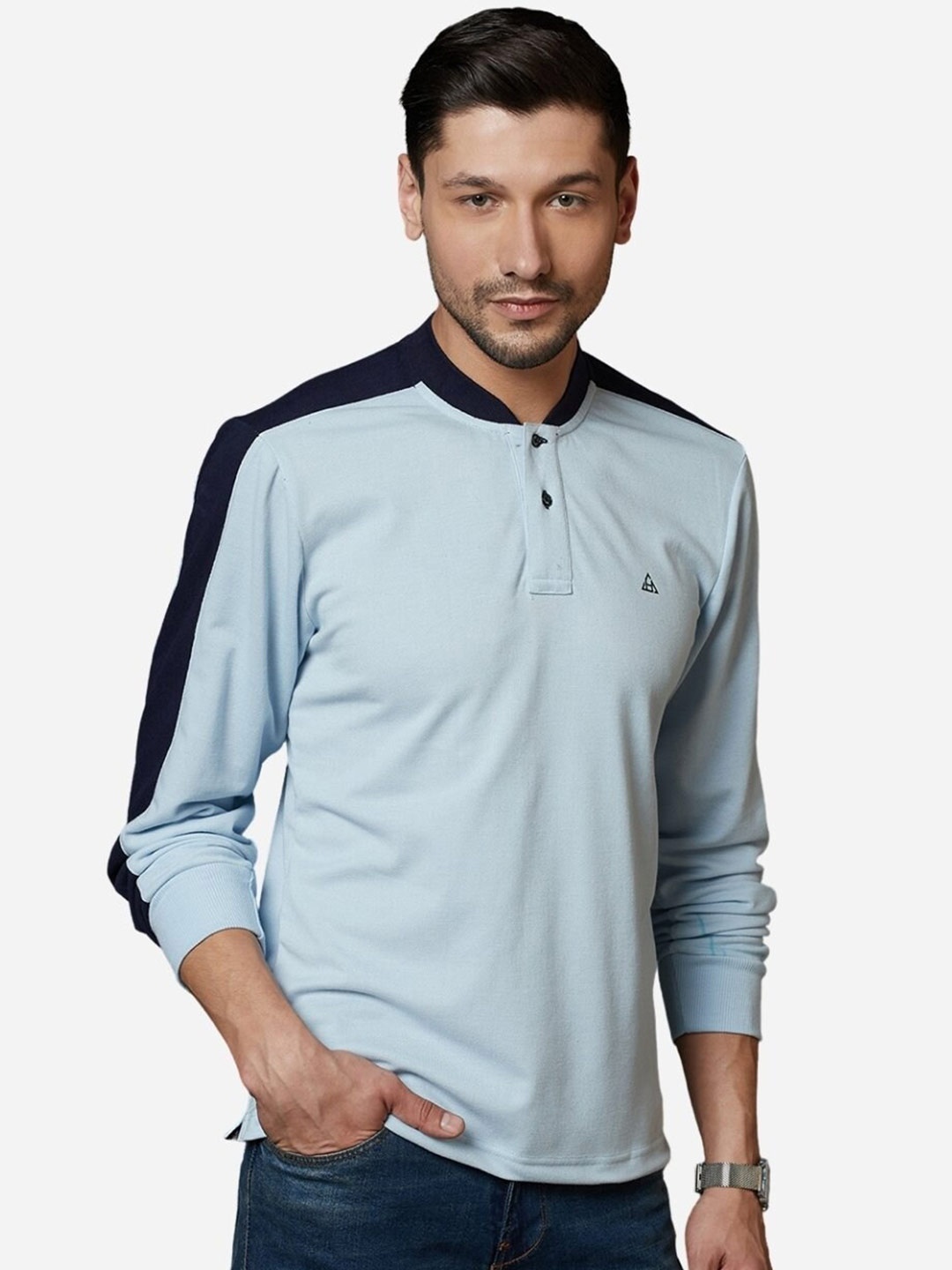 

HillTop Polos Men Blue Slim Fit T-shirt