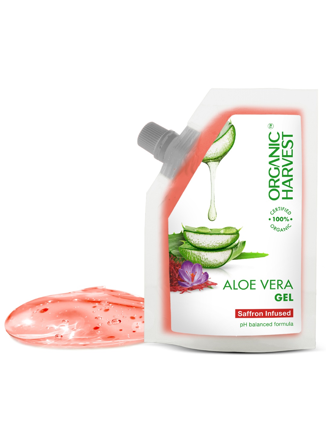 

Organic Harvest Aloe Vera Gel with Saffron Extracts, Pink