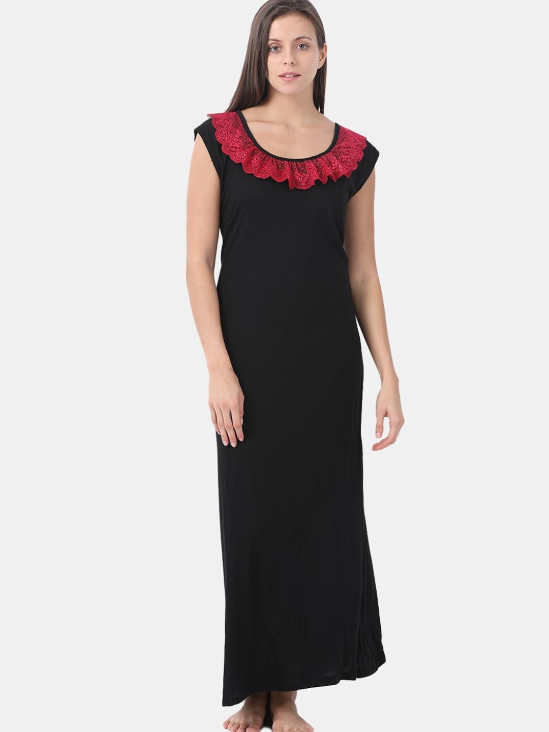 

Klamotten Black Maxi Nightdress