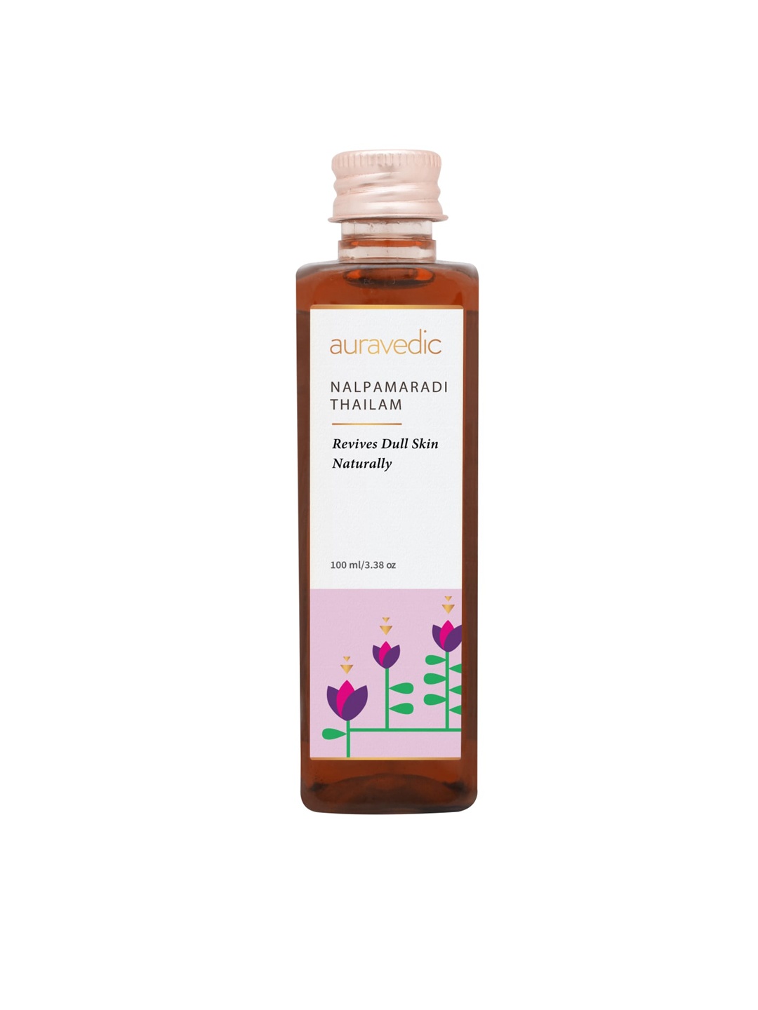 

Auravedic Nalpamaradi Thailam Oil To Revive Dull Skin with Vetiver & Manjistha - 100 ml, Brown