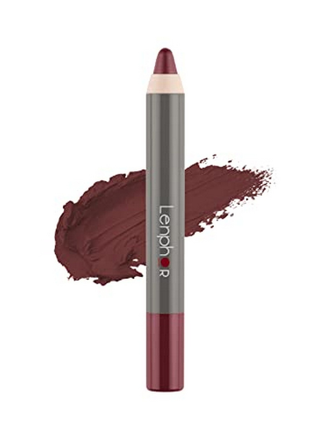 

Lenphor Long Lasting Matt Show-Off 2 in 1 Crayon Lip Pencil 2.8 g - Wine Nude 008, Coffee brown