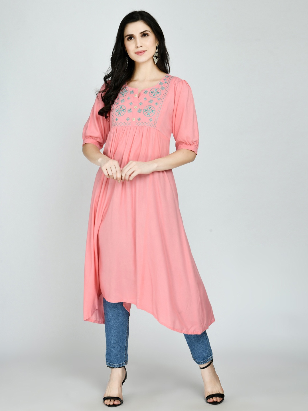 

KALINI Women Pink Kurta