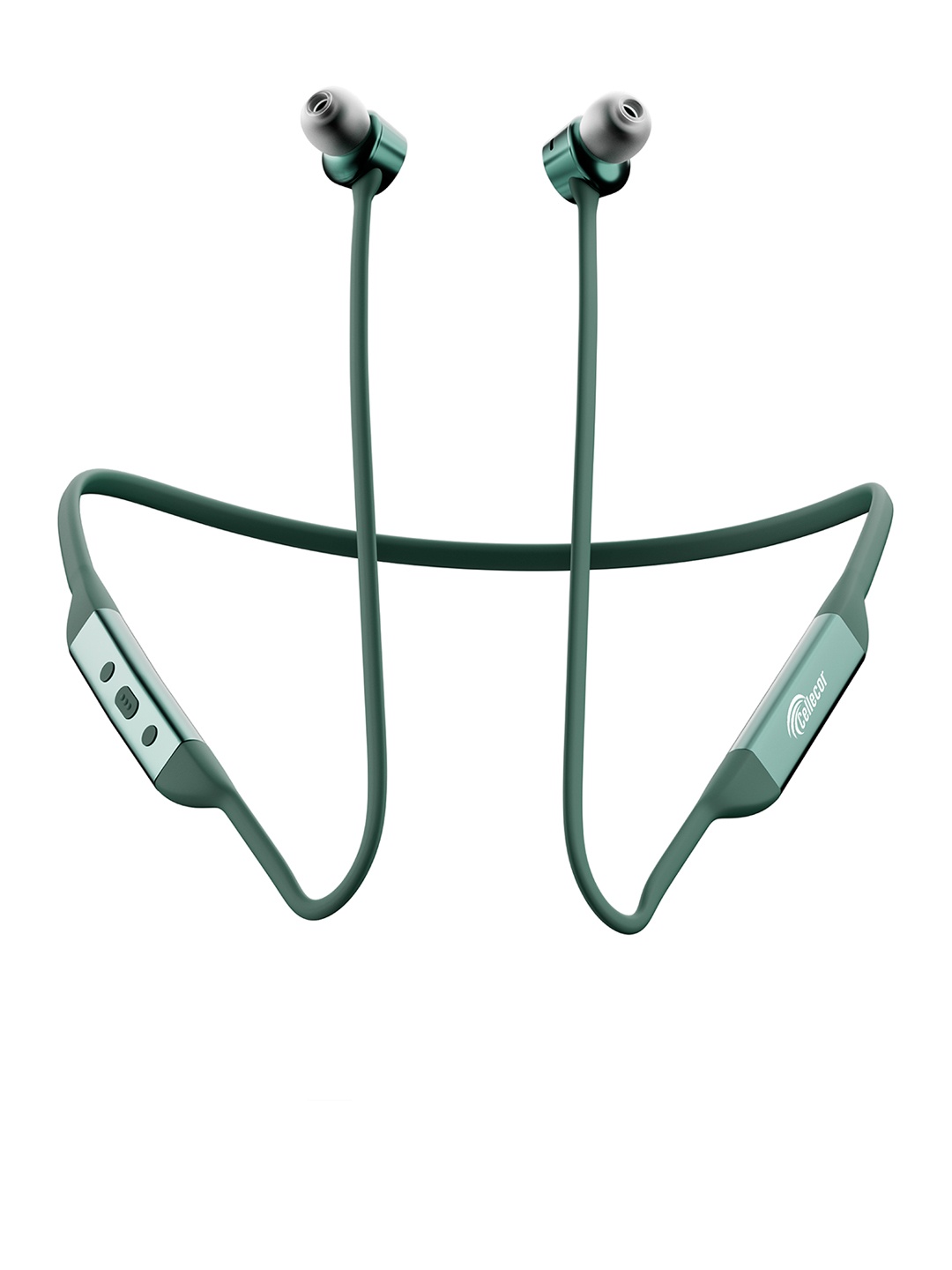 Cellecor Green Solid BT-1 Wireless Bluetooth Earphone Neckband