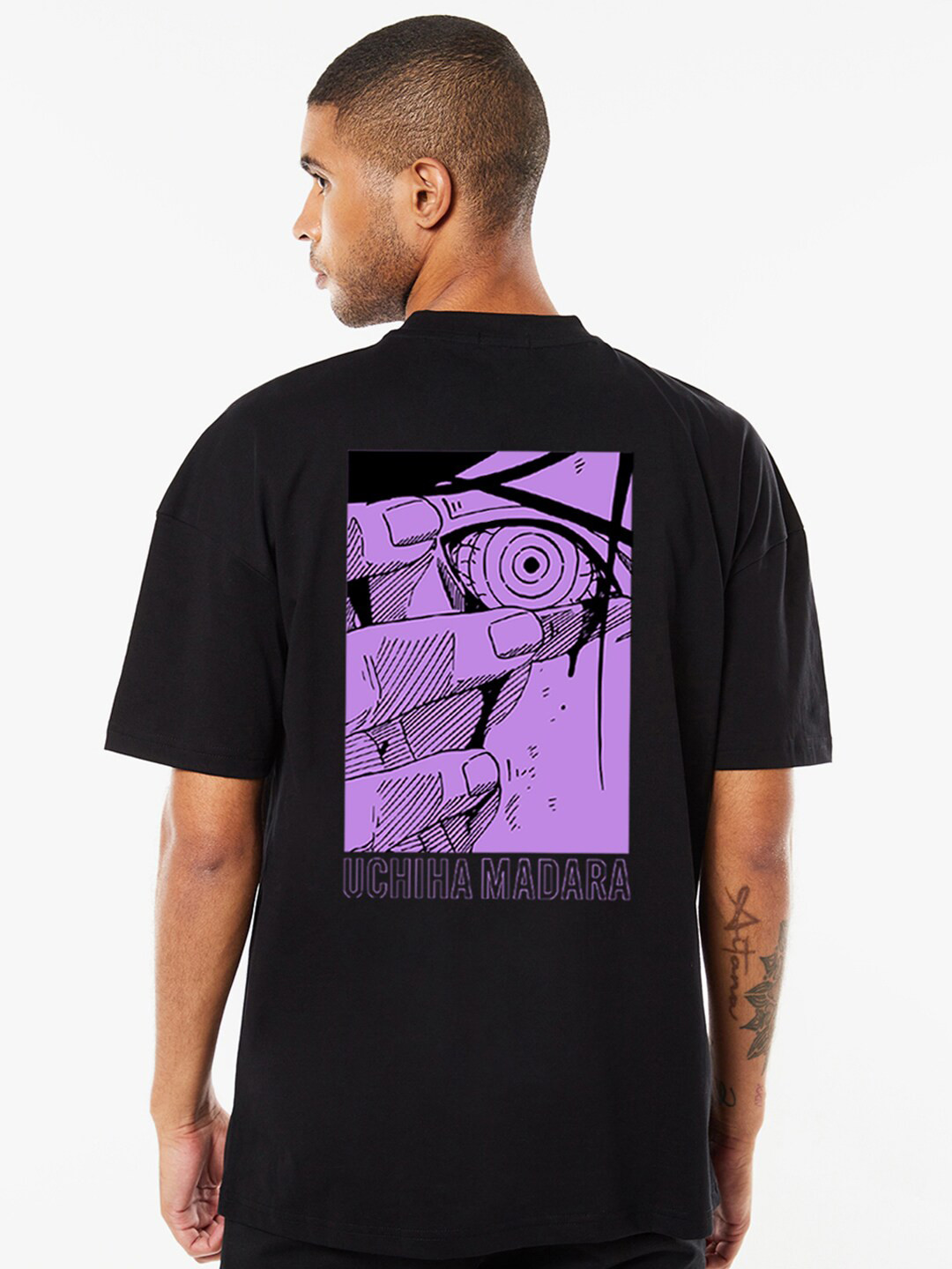

Bewakoof Men Black Typography Loose T-shirt