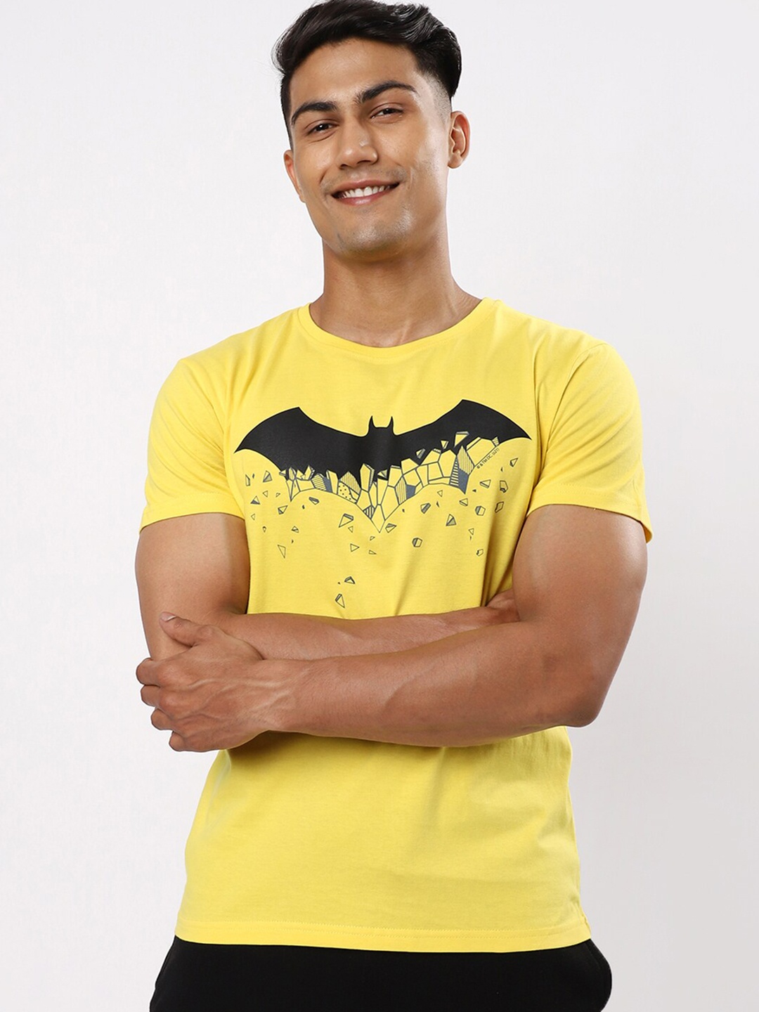 

Bewakoof Men Yellow Printed T-shirt