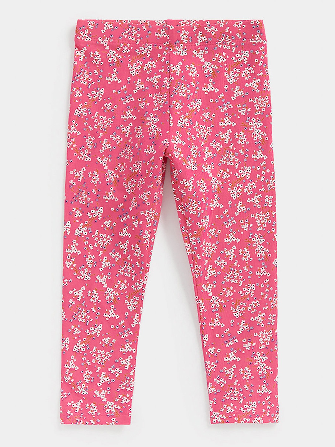 

mothercare Girls Pink Floral Printed Leggings
