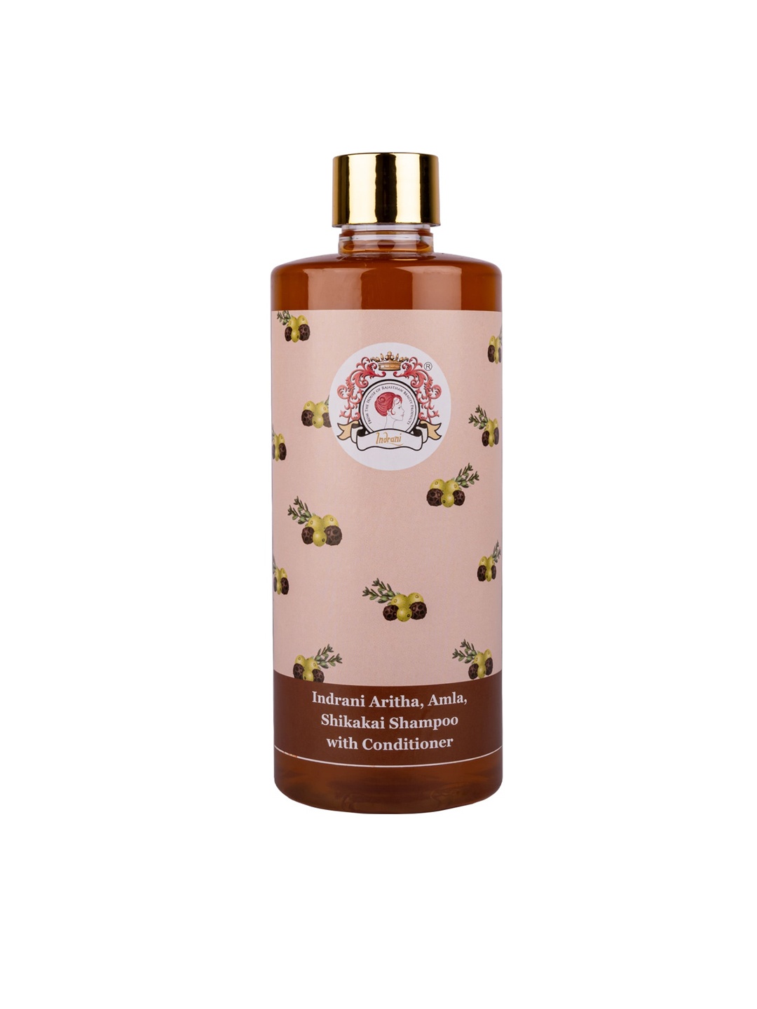

Indrani Cosmetics Aritha Amla Shikakai Shampoo with Conditioner for Dandruff - 500ml, Brown