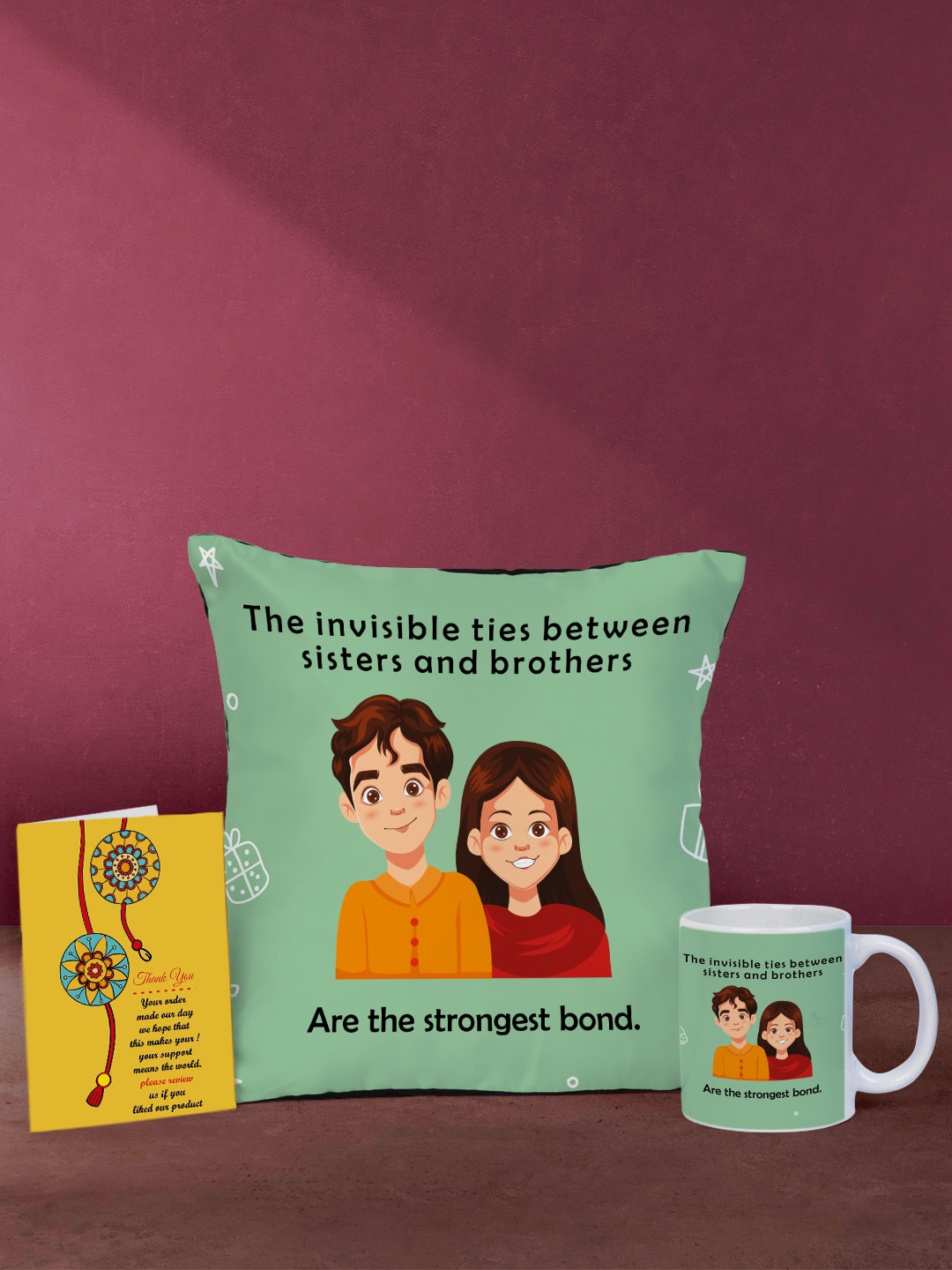 

Crazy Corner Green Printed Raksha Bndhan Home Gift Sets