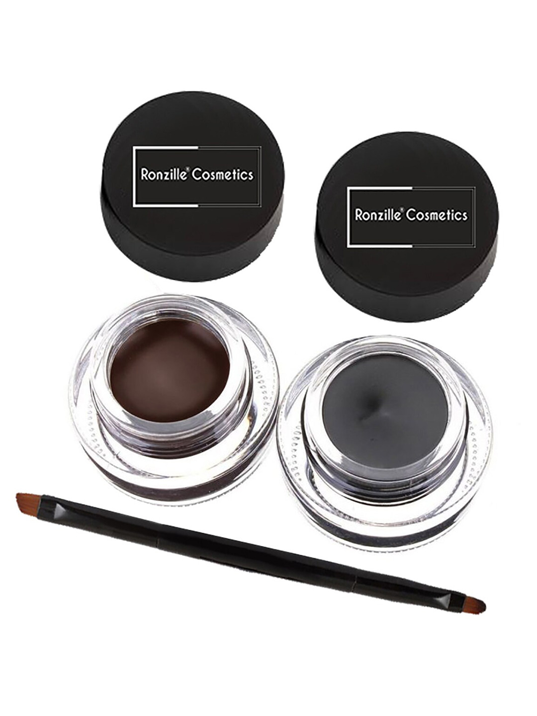 

Ronzille Set of 2 Smudge Proof & Waterproof Gel Kajal & Eyeliner - Black & Brown