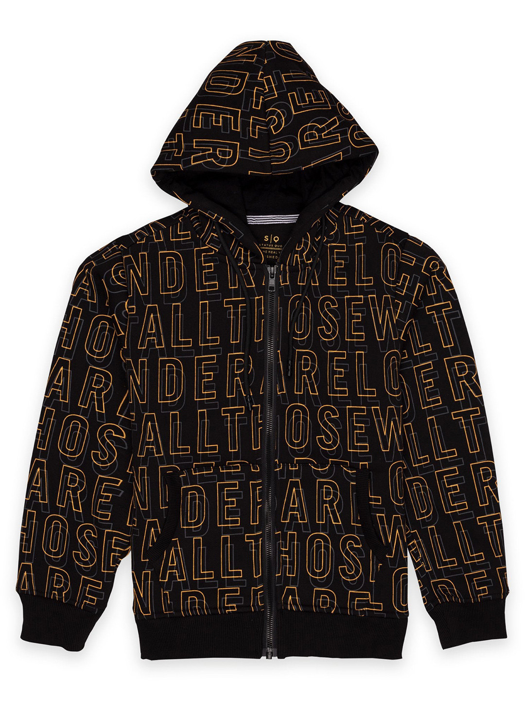 

Status Quo Boys Black Printed Sweatshirt