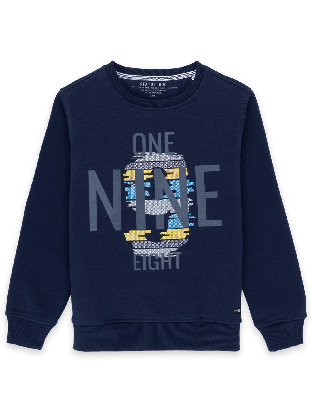

Status Quo Boys Navy Blue Printed Sweatshirt