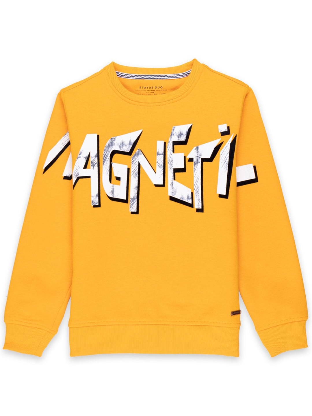 

Status Quo Boys Yellow Printed Sweatshirt