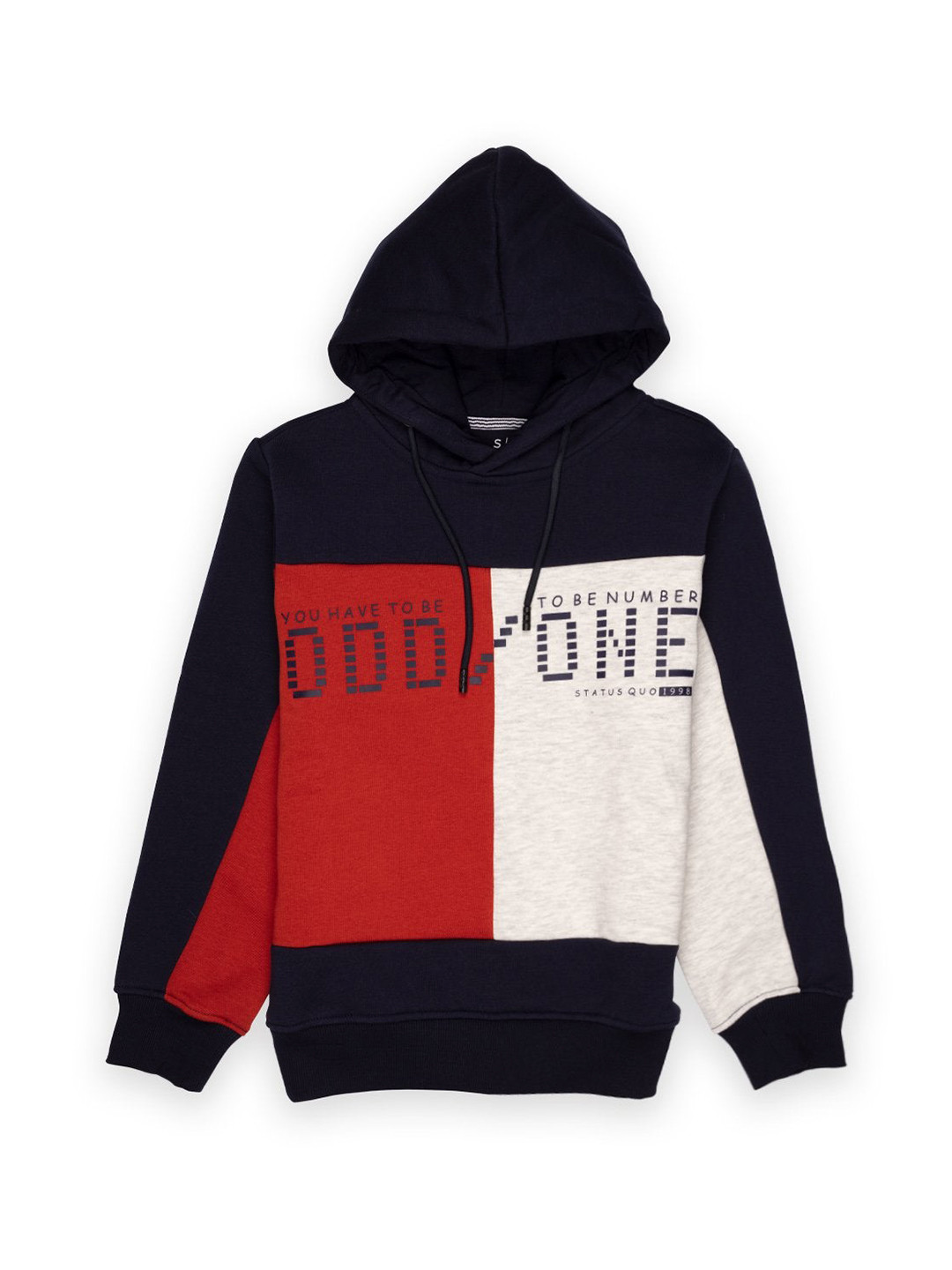 

Status Quo Boys Navy Blue Colourblocked Sweatshirt