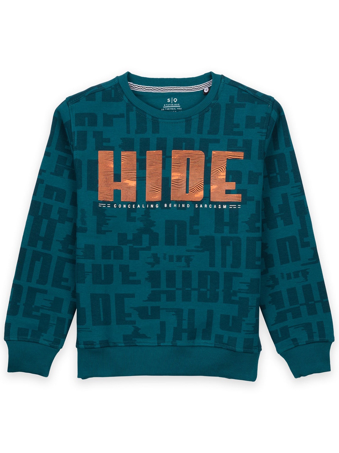 

Status Quo Boys Teal Printed Sweatshirt