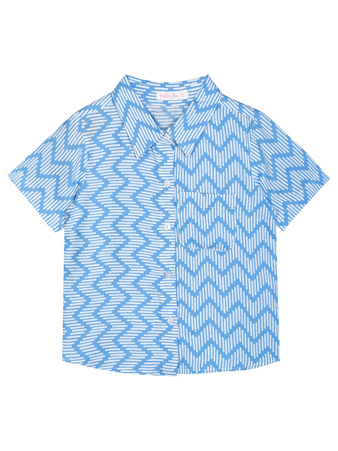 

Budding Bees Boys Blue Comfort Printed Casual Shirt