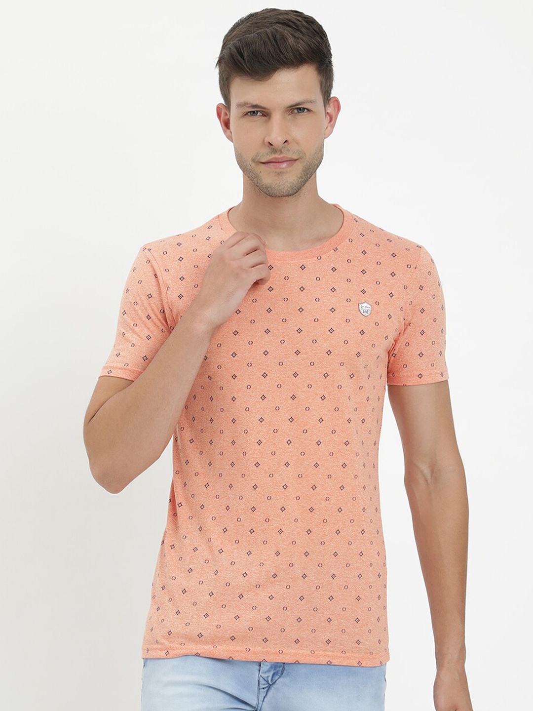 

V2 Value & Variety Men Orange Printed T-shirt