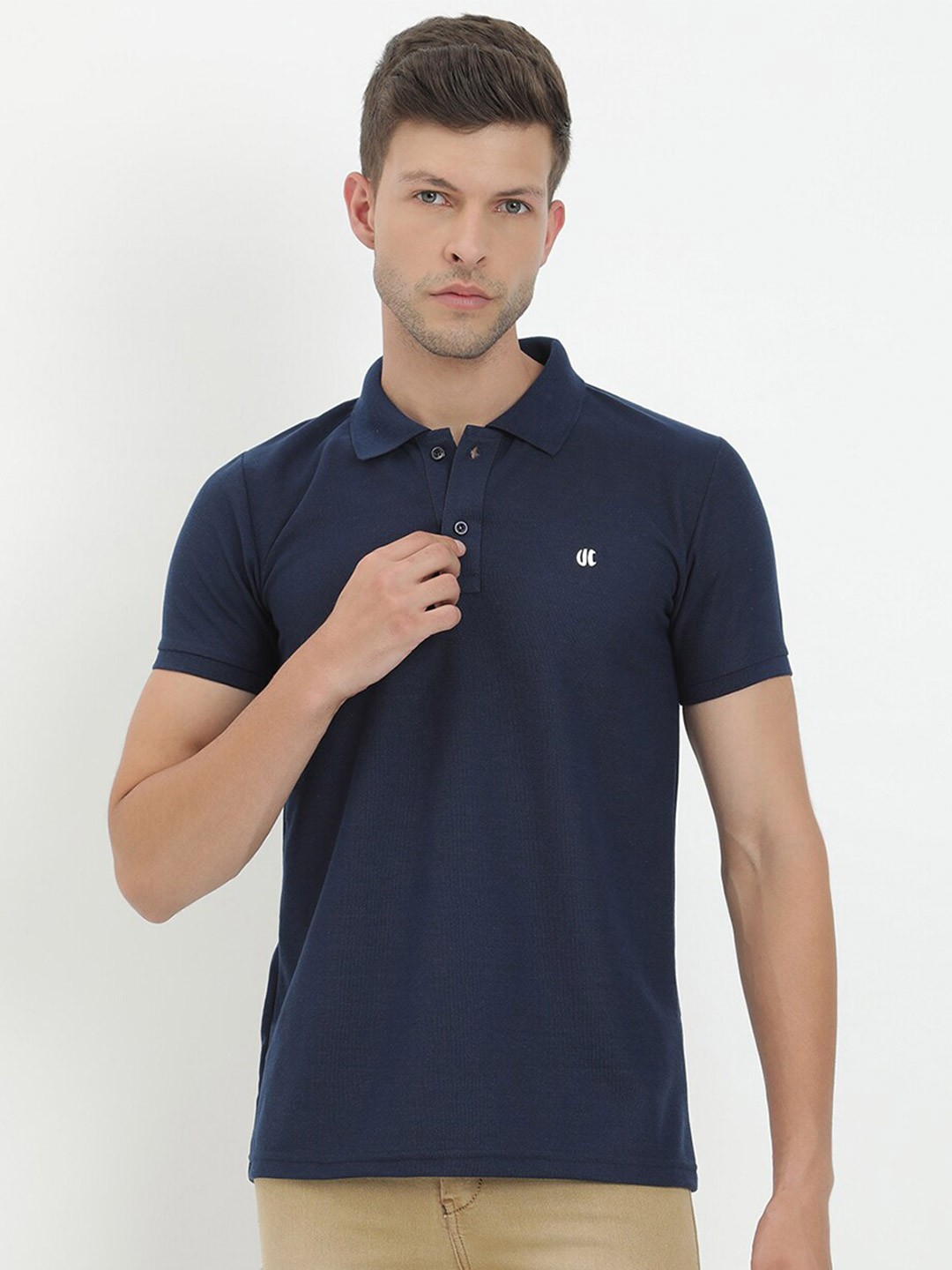 

V2 Value & Variety Men Navy Blue & peacoat Polo Collar T-shirt