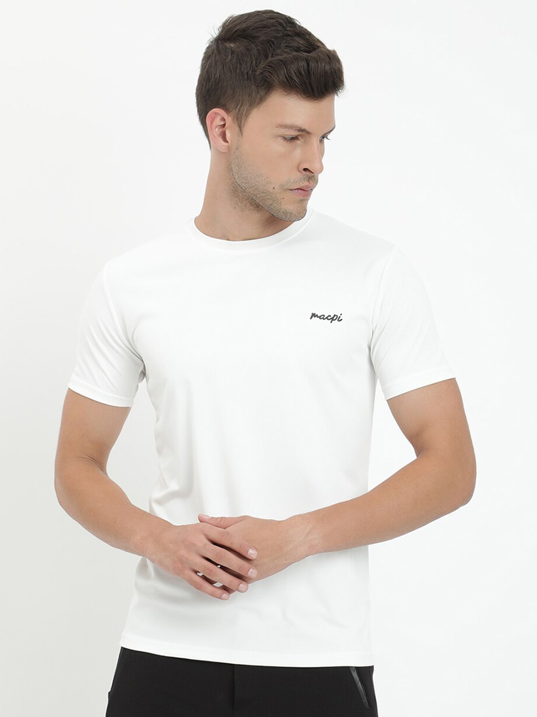 

V2 Value & Variety Men White V-Neck T-shirt