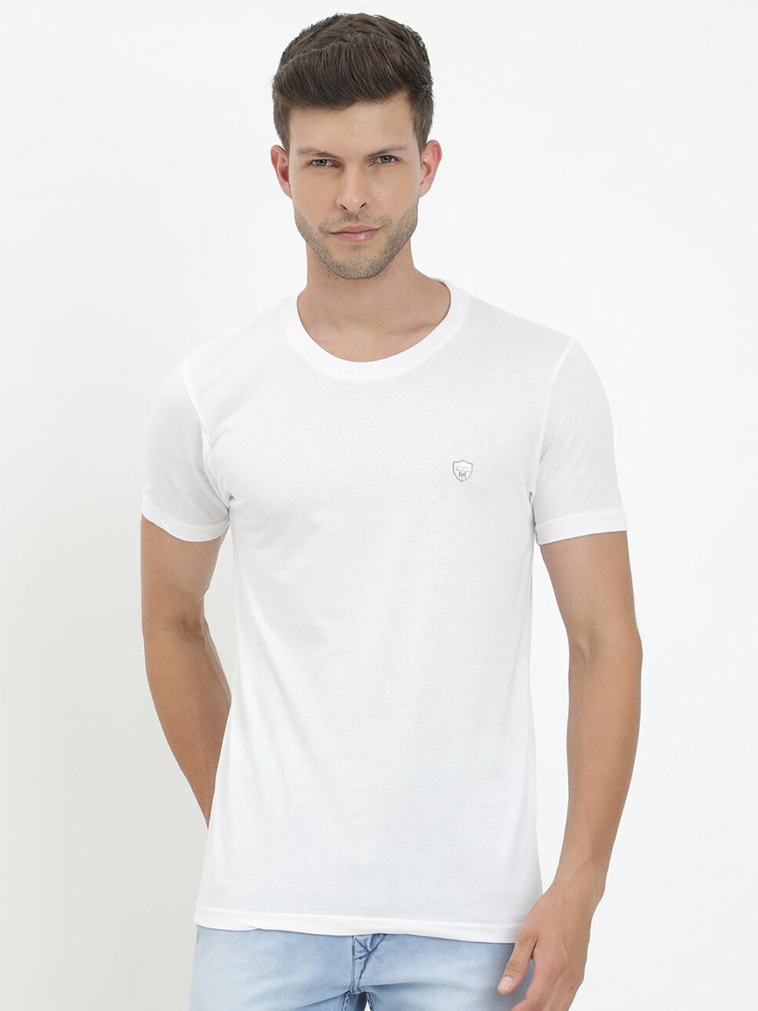 

V2 Value & Variety Men White V-Neck Extended Sleeves T-shirt