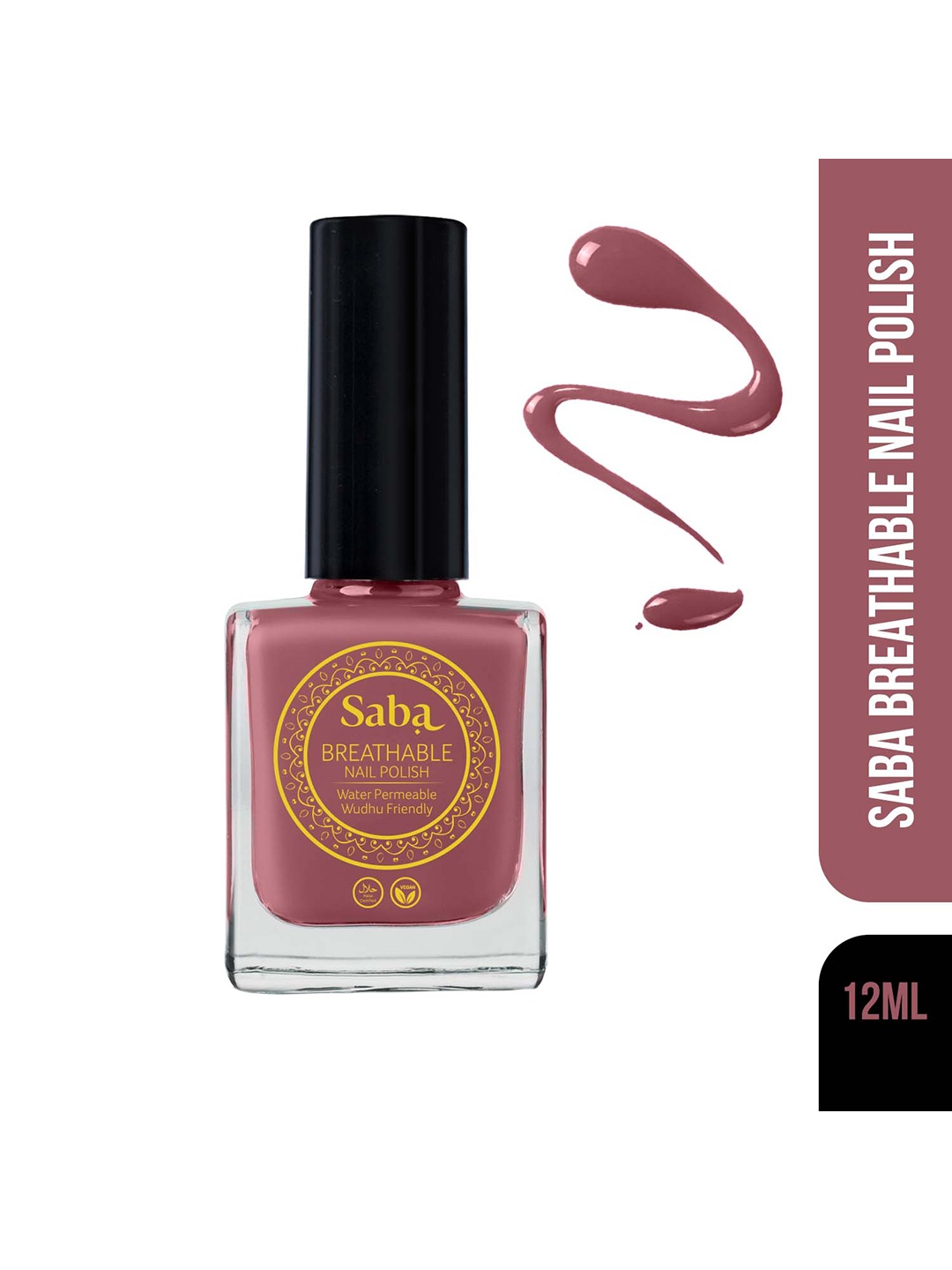 

Saba Breathable Nail Paint-Persian Rouge 12ml, Red