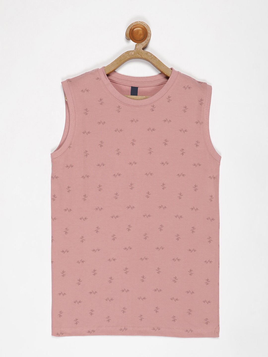 

V2 Value & Variety Boys Peach-Coloured Printed Applique T-shirt