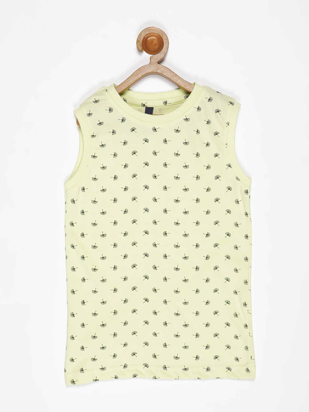 

V2 Value & Variety Boys Yellow Printed Drop-Shoulder Sleeves Tropical T-shirt