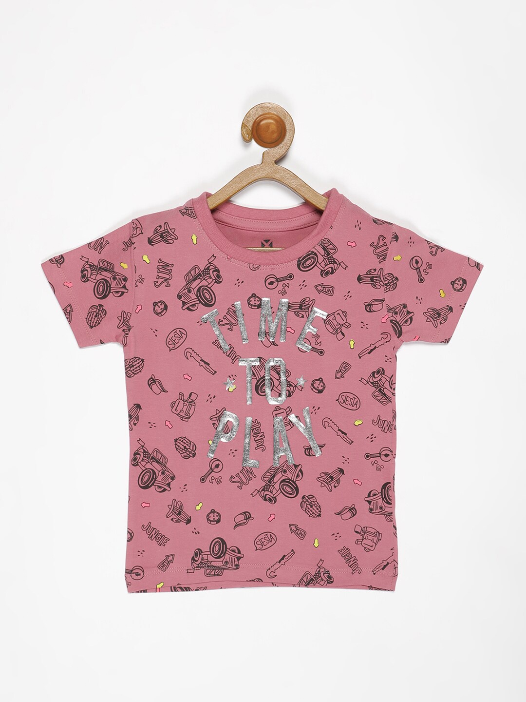

V2 Value & Variety Boys Purple Printed T-shirt