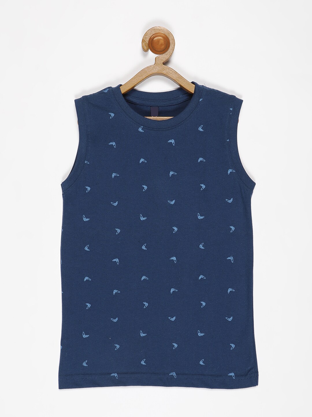 

V2 Value & Variety Boys Blue Printed Extended Sleeves T-shirt