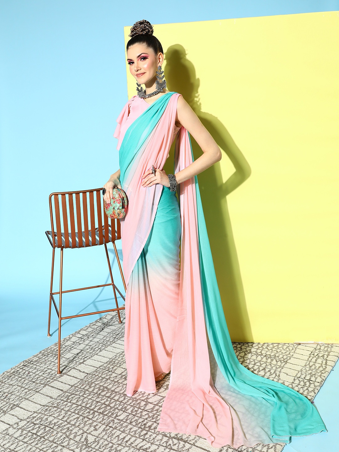 

Ahalyaa Ombre Saree, Pink