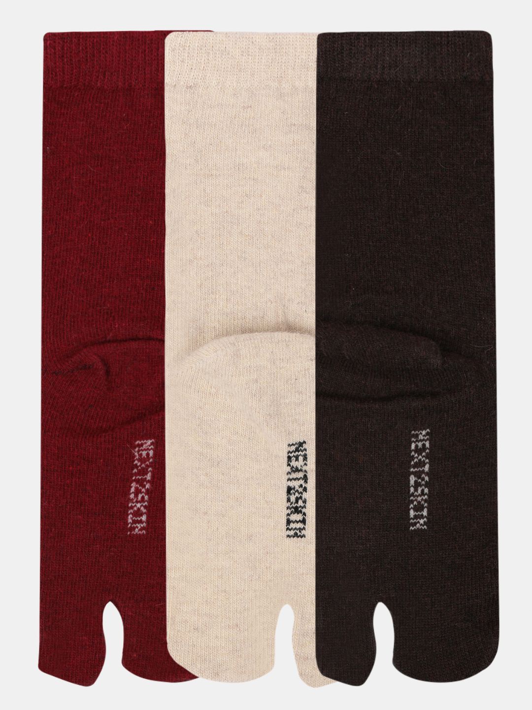 

N2S NEXT2SKIN Pack of 3 Women Solid Woollen Regular Length Socks, Red