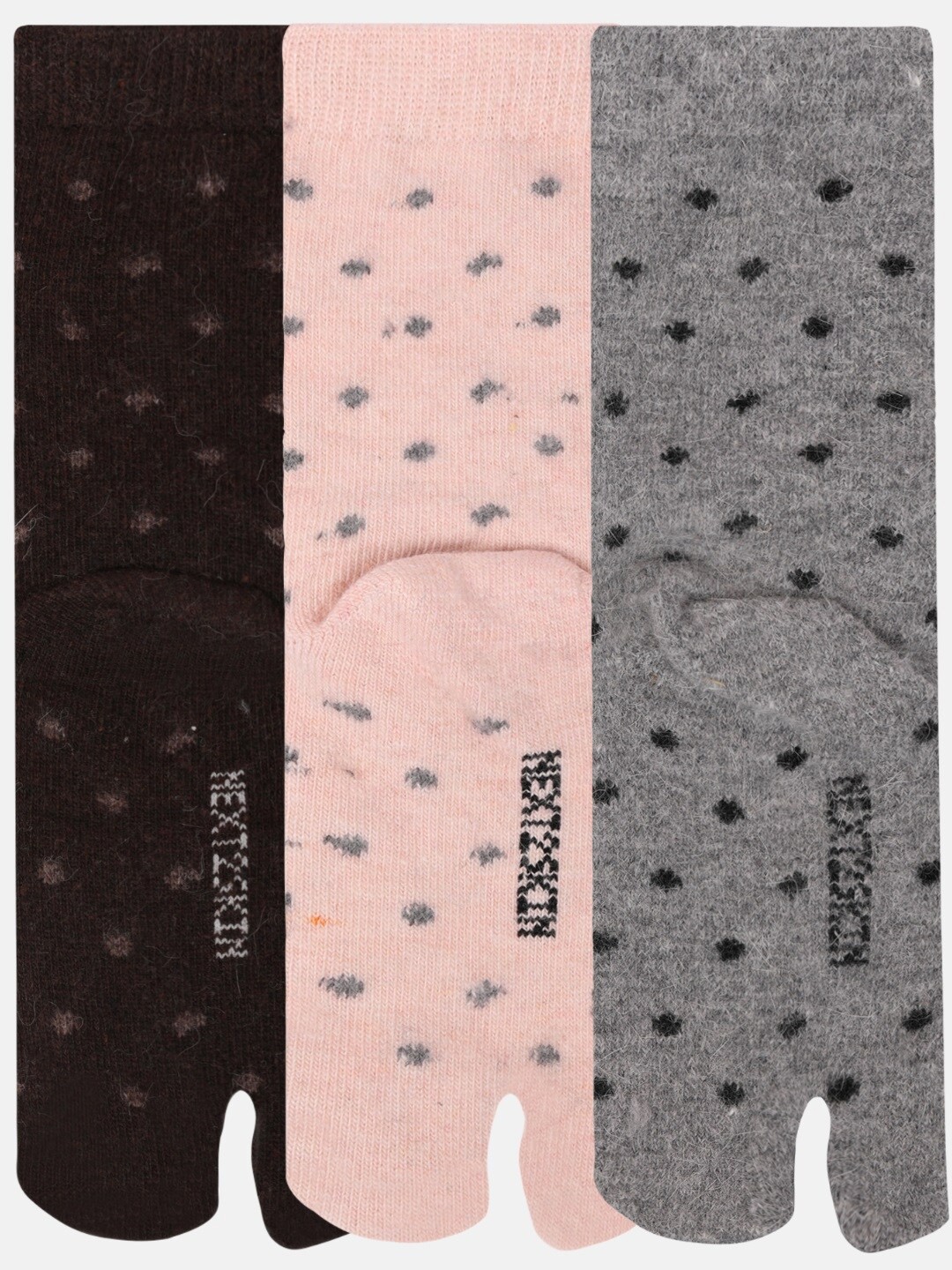 

NEXT2SKIN Women Pack of 3 Patterned Ankle-Length Thumb Socks, Assorted
