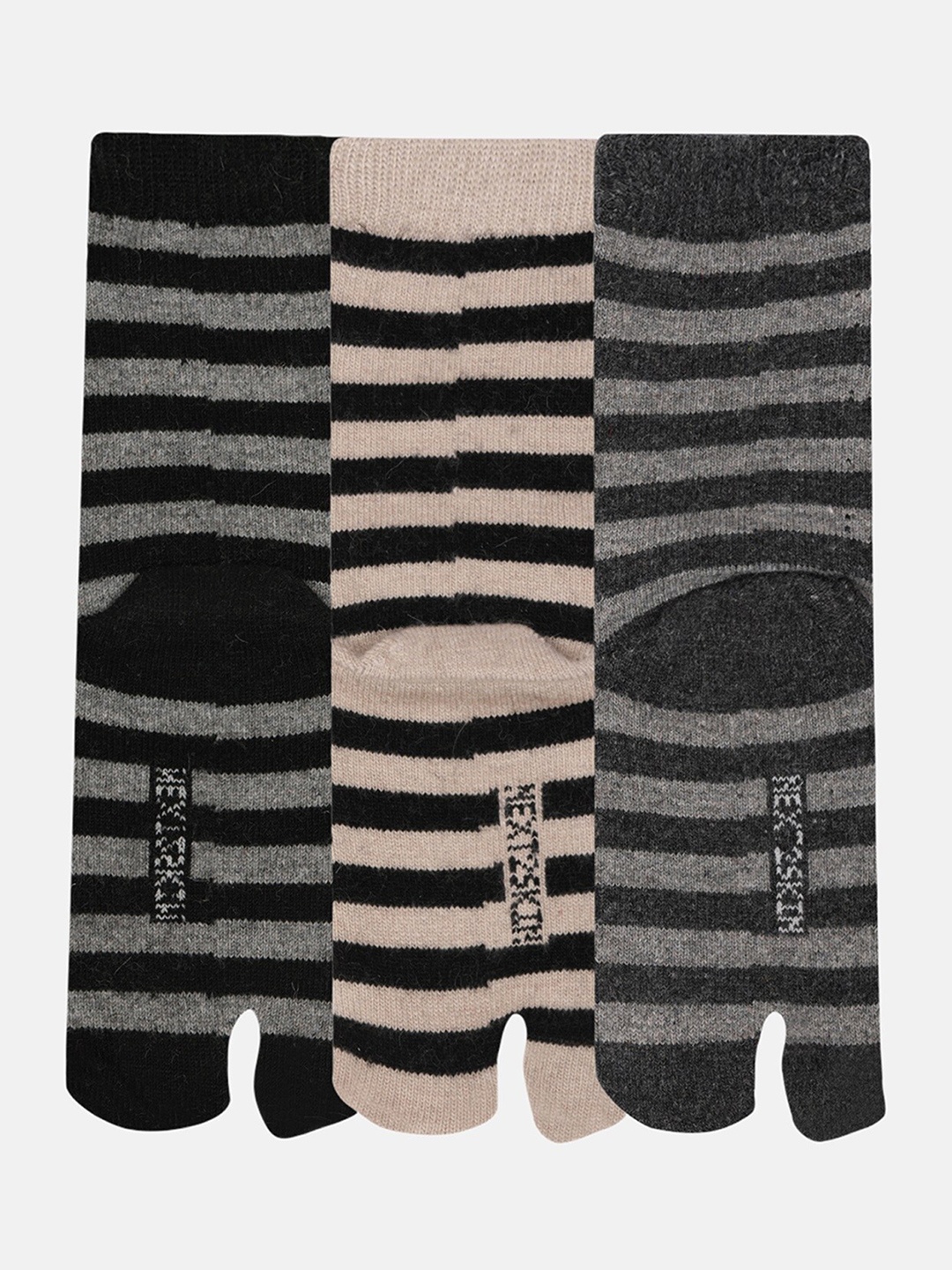 

N2S NEXT2SKIN Women Pack Of 3 Assorted Ankle Length Thumb Socks