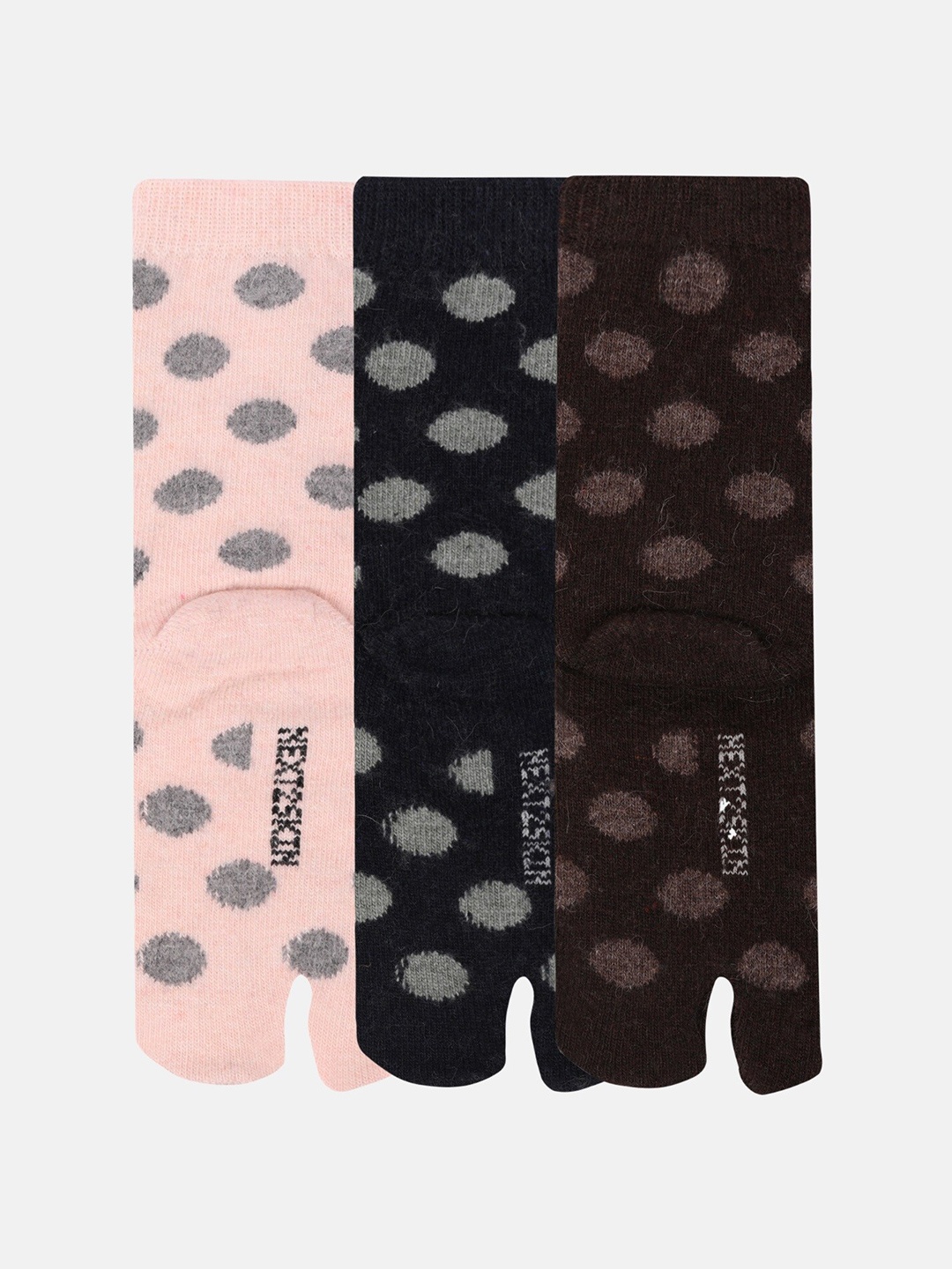 

N2S NEXT2SKIN Women Pack Of 3 Assorted Ankle Length Thumb Socks