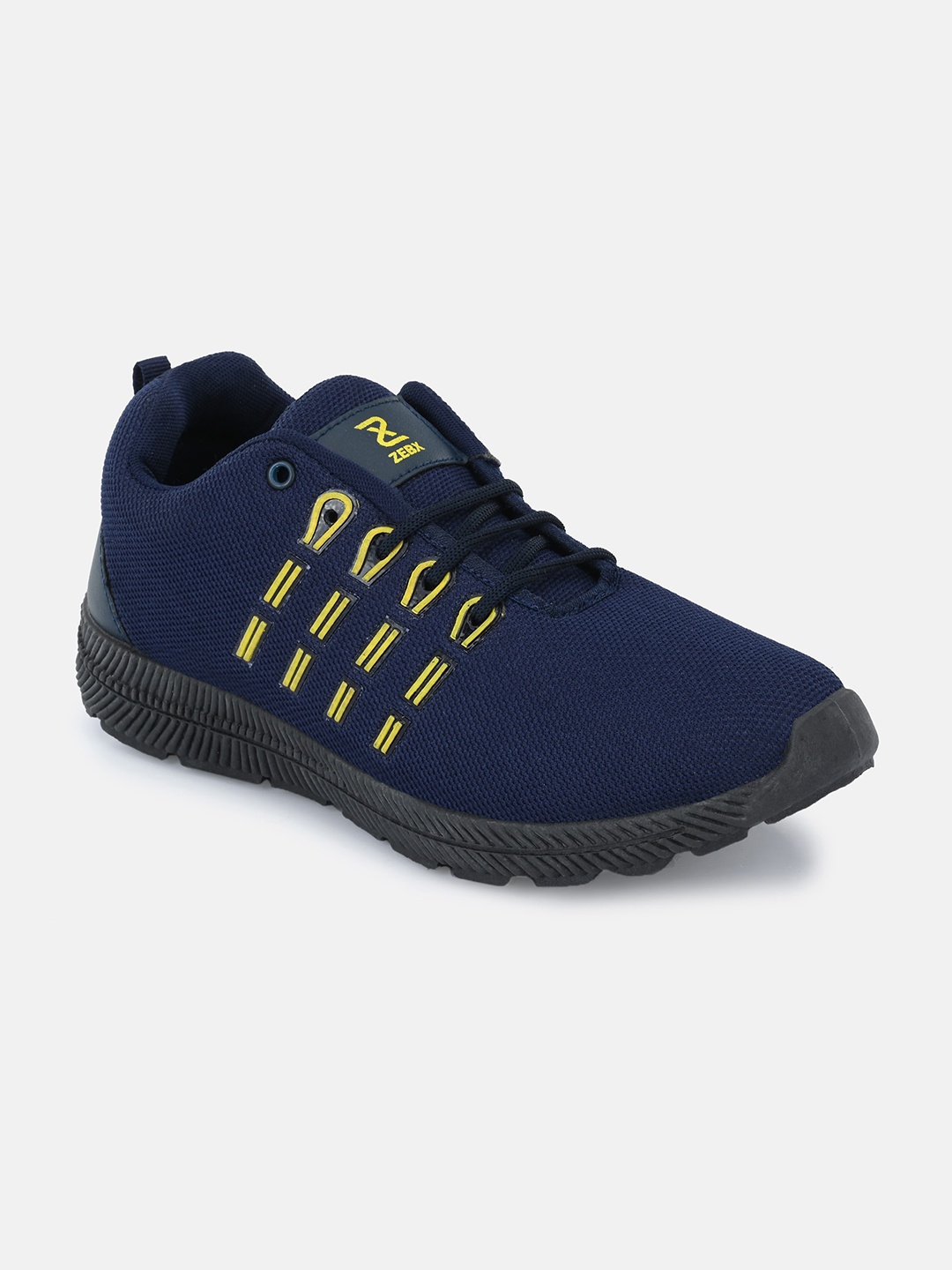 

ZEBX Men Blue Woven Design Sneakers