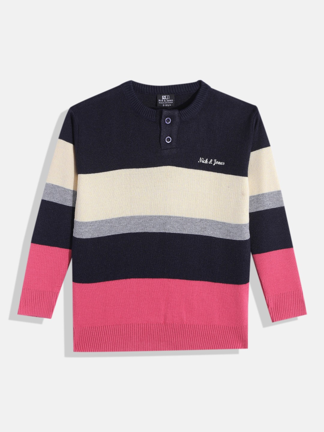 

Nick and Jones Boys Colourblocked Pullover, Multi