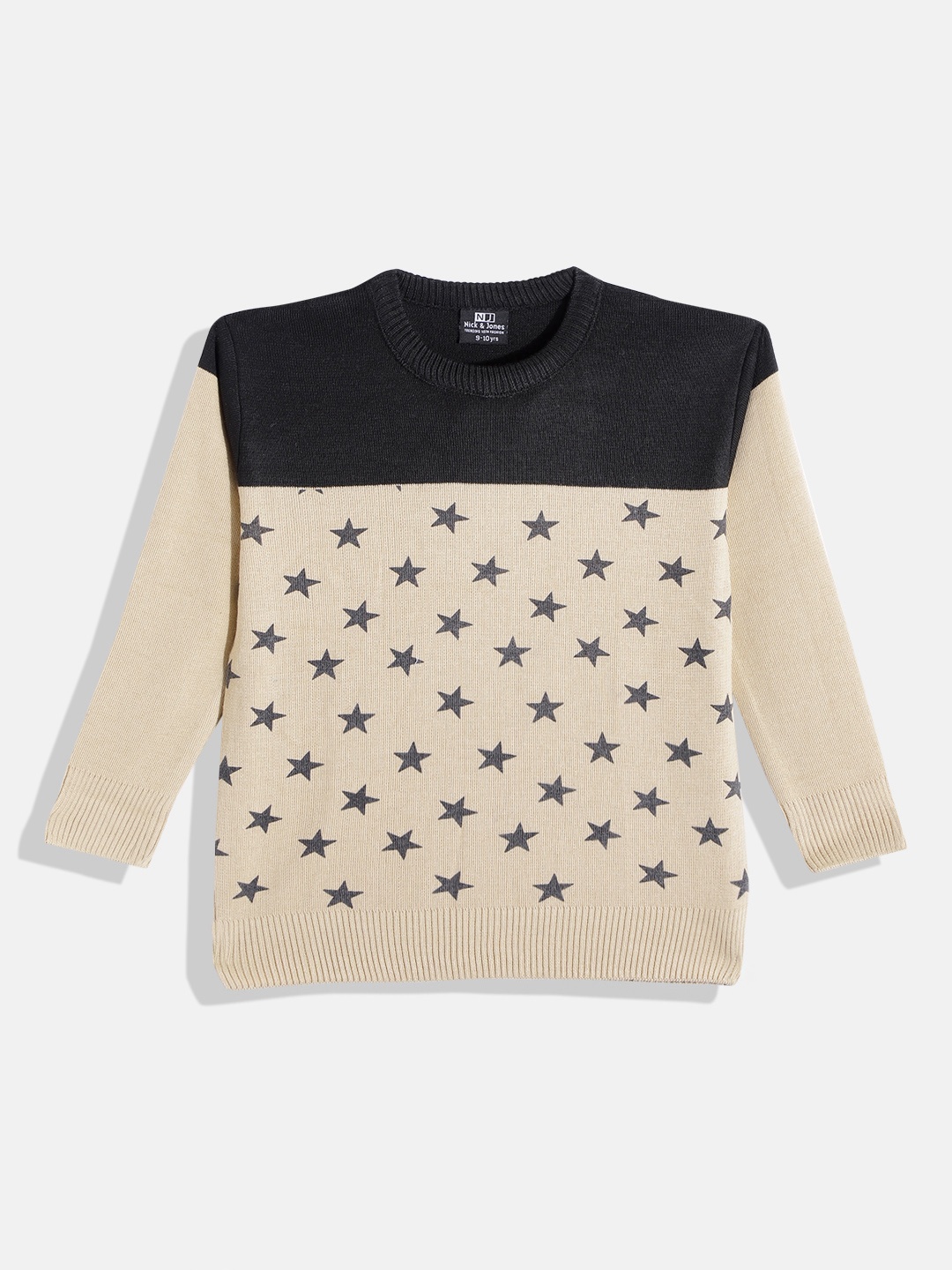 

Nick and Jones Girls Acrylic Star Print Pullover, Beige