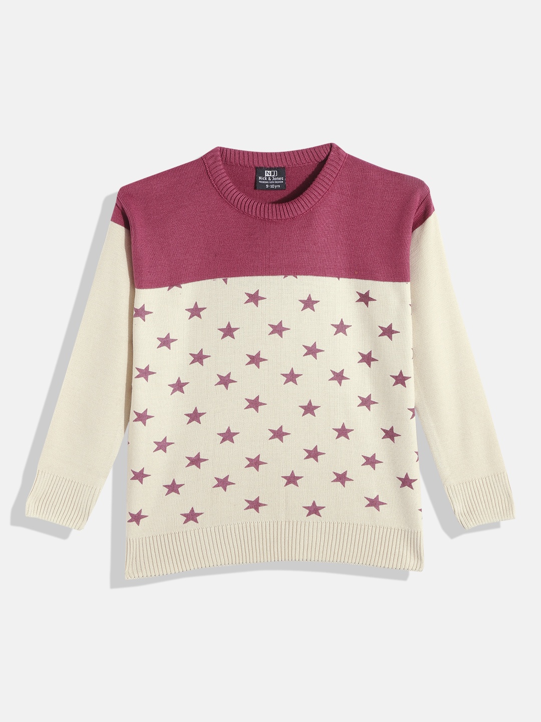 

Nick and Jones Girls Acrylic Star Print Pullover, Off white