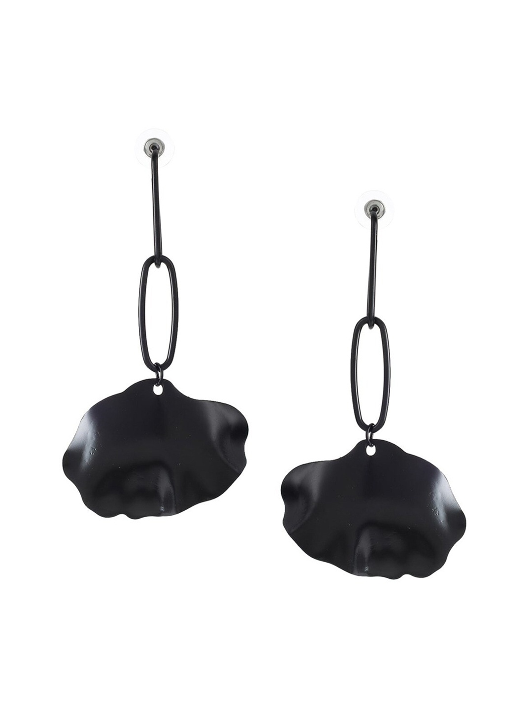 

Mali Fionna Black Contemporary Drop Earrings