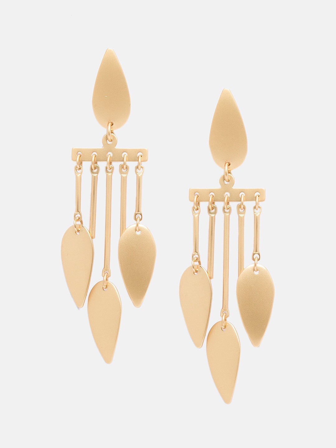 

Mali Fionna Gold-Toned Contemporary Drop Earrings