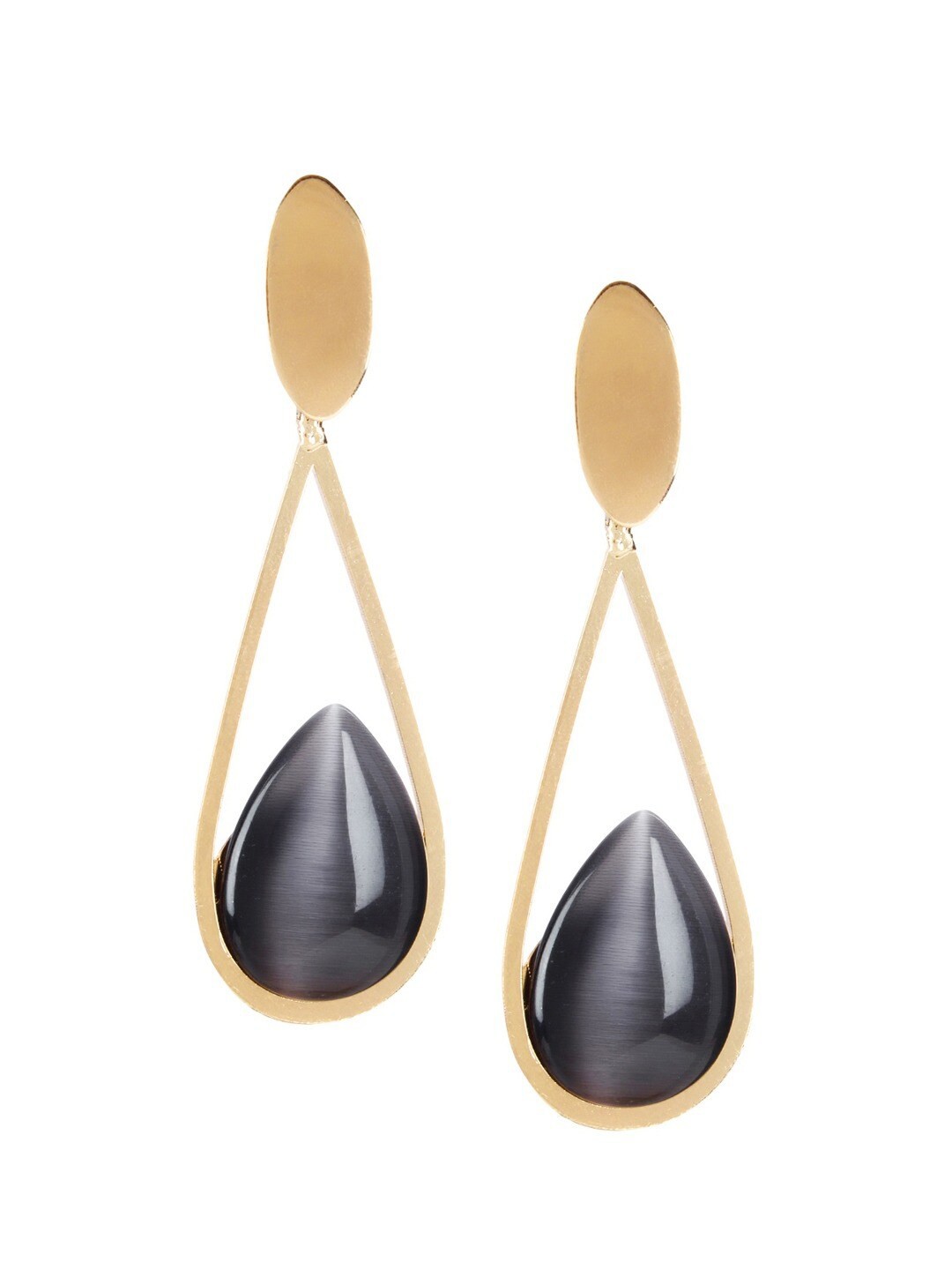 

Mali Fionna Brown Contemporary Drop Earrings