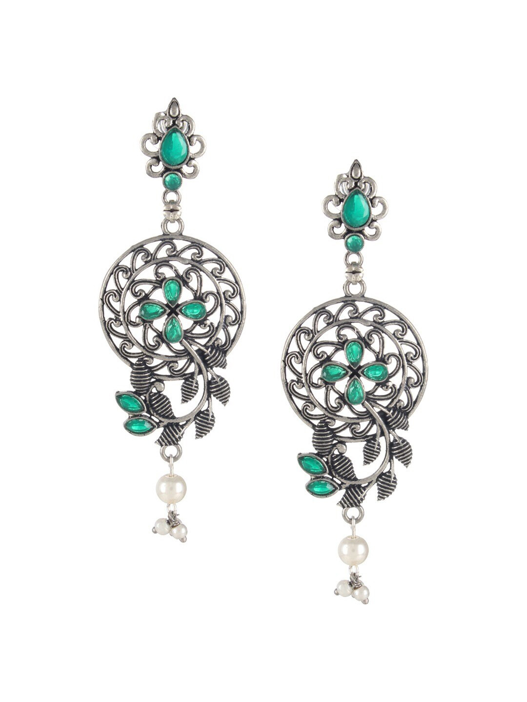 

Mali Fionna Green Contemporary Drop Earrings
