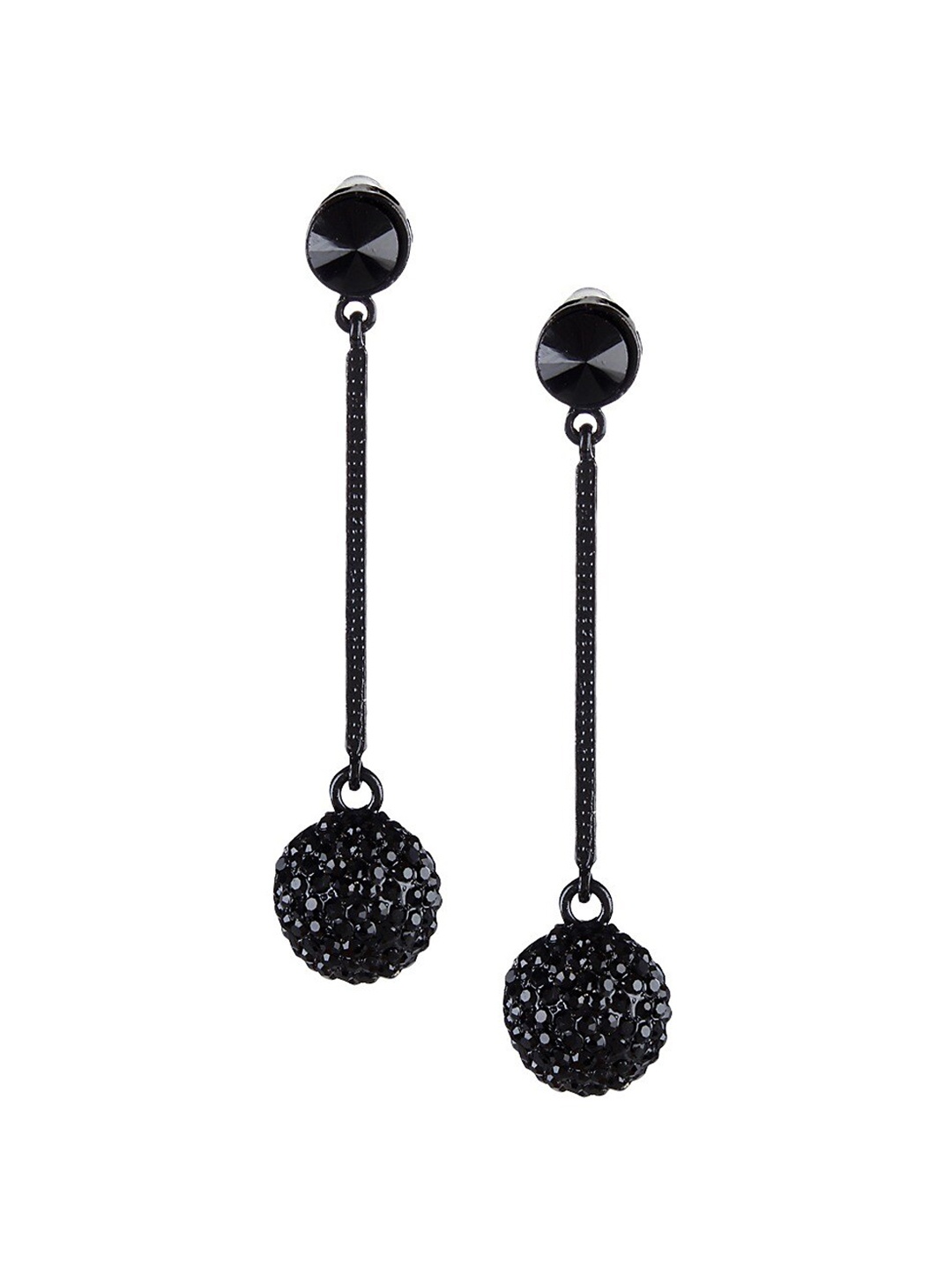 

Mali Fionna Black Contemporary Drop Earrings