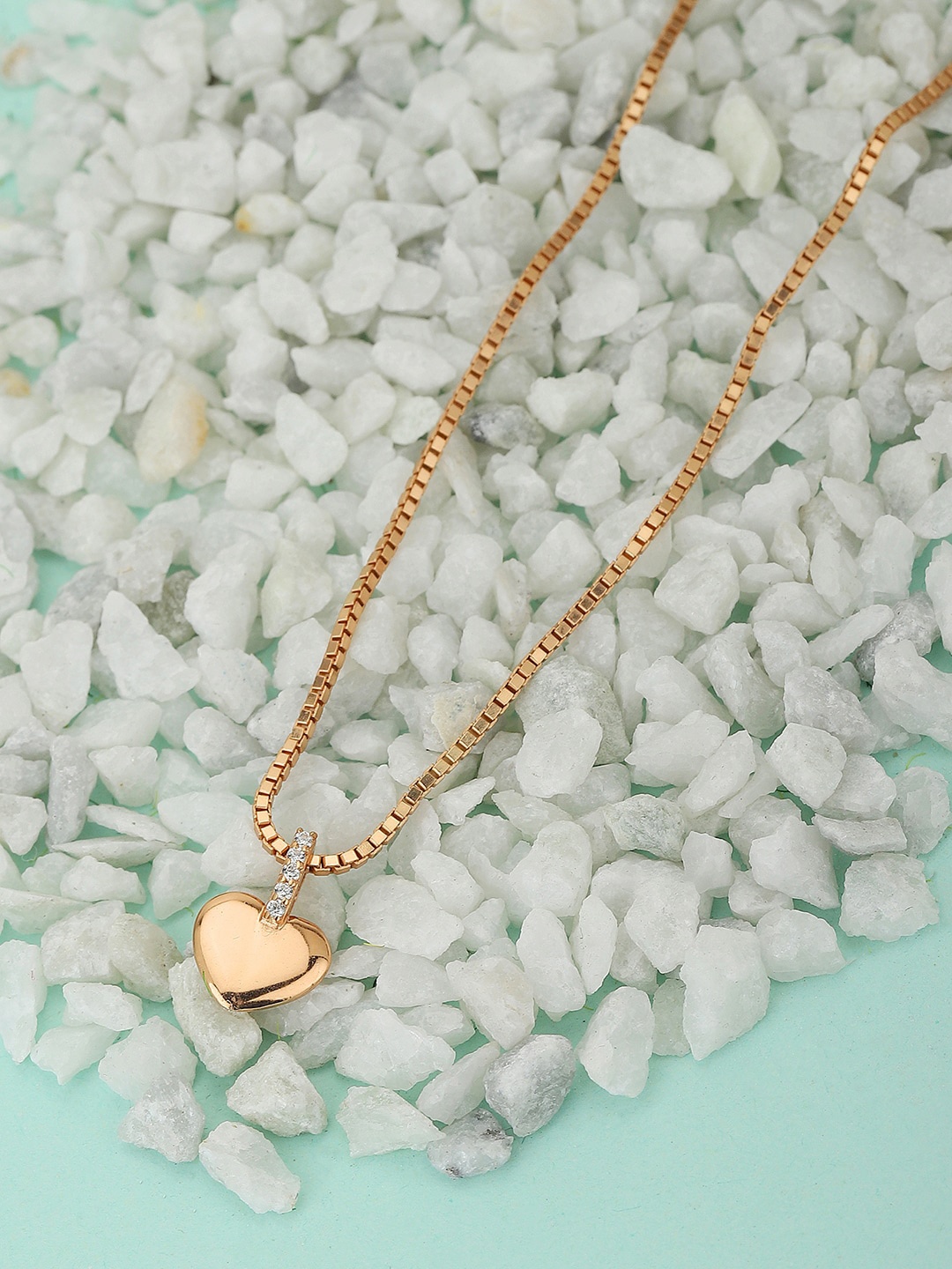 

VANBELLE Rose Gold Sterling Silver Rose Gold-Plated Handcrafted Necklace