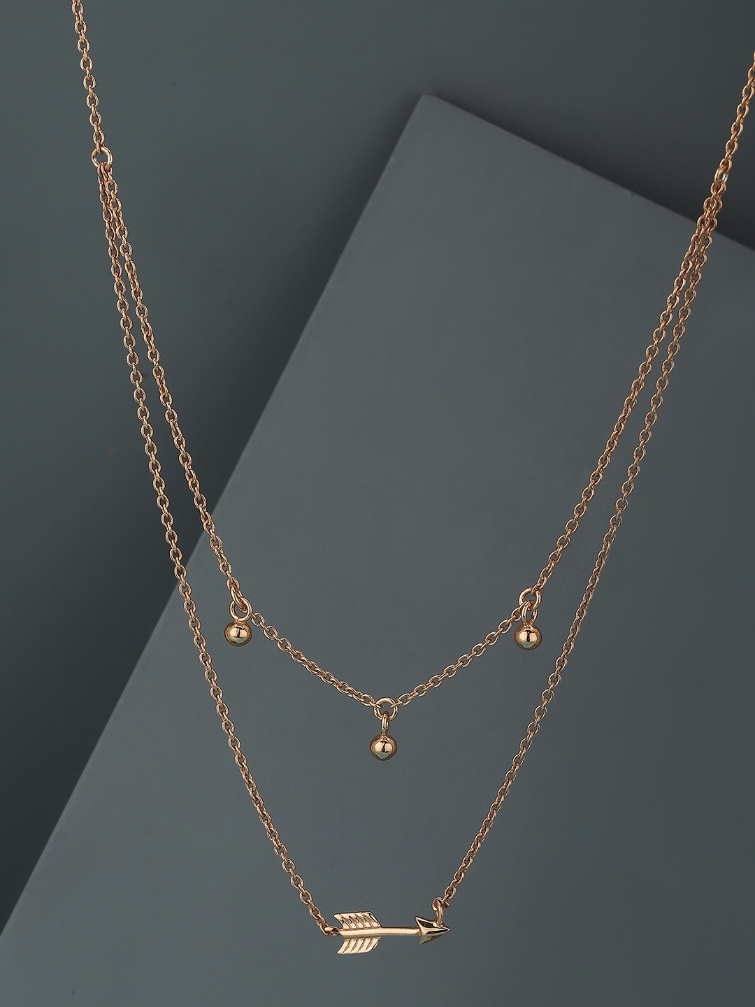 

VANBELLE Rose Gold Sterling Silver Rose Gold-Plated Handcrafted Necklace