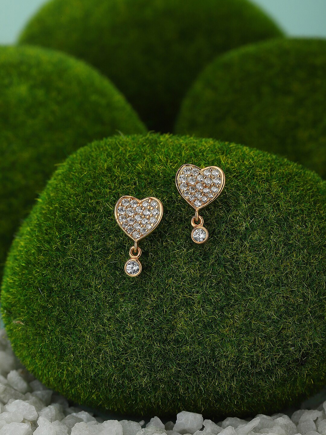 

VANBELLE Rose Gold Heart Shaped Drop Earrings