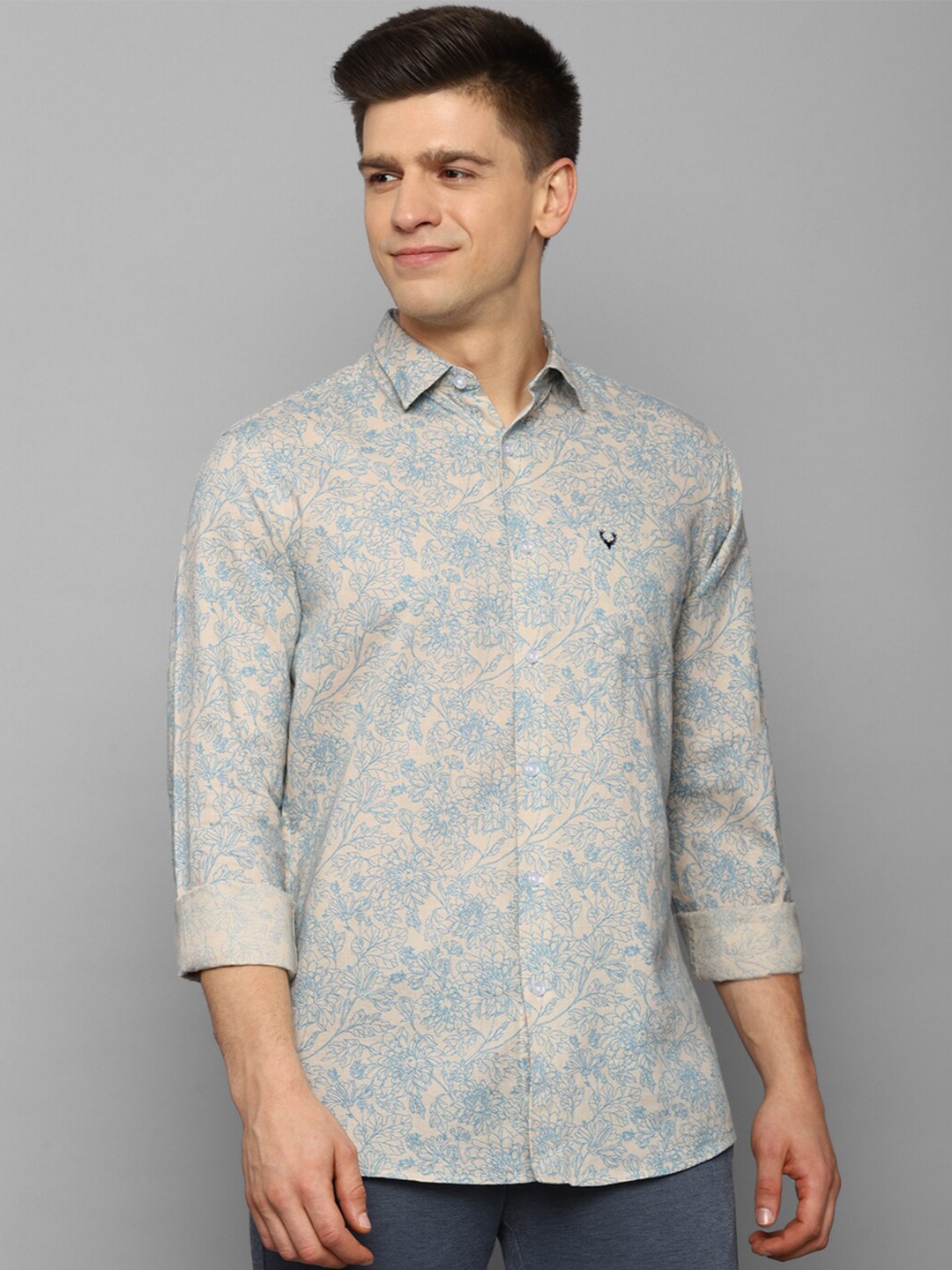 

Allen Solly Men Blue Slim Fit Floral Printed Casual Shirt