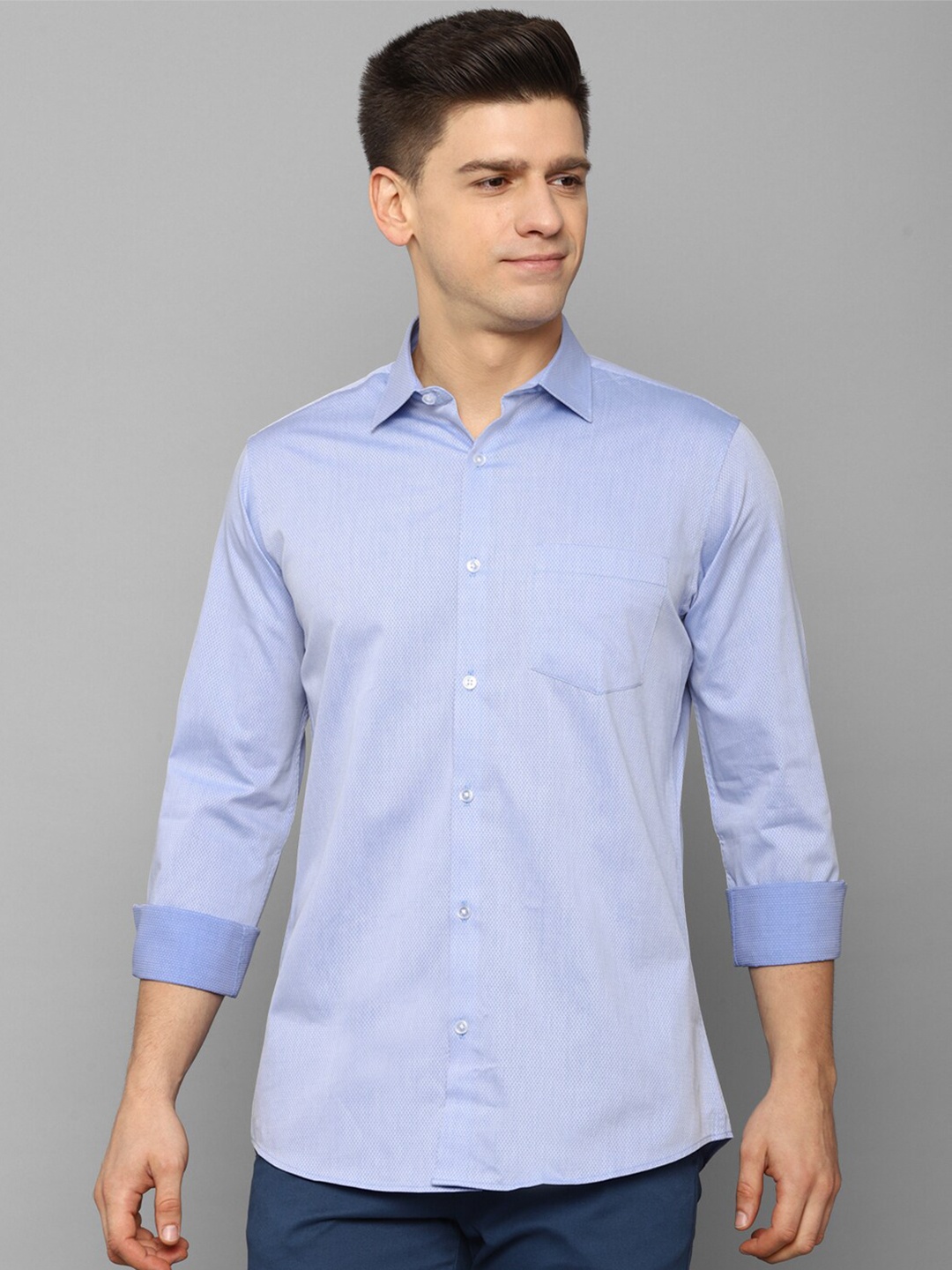

Allen Solly Men Blue Slim Fit Casual Shirt