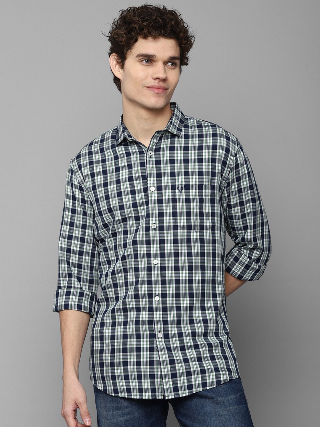 

Allen Solly Men Multicoloured Slim Fit Tartan Checks Checked Casual Shirt, Multi